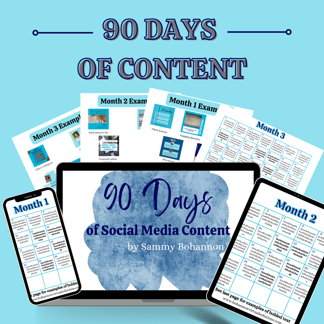90 Days of Social Media Content