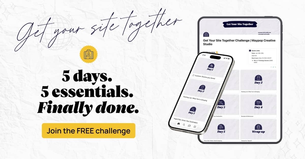 5 day challenge from Maypop Creative Studio