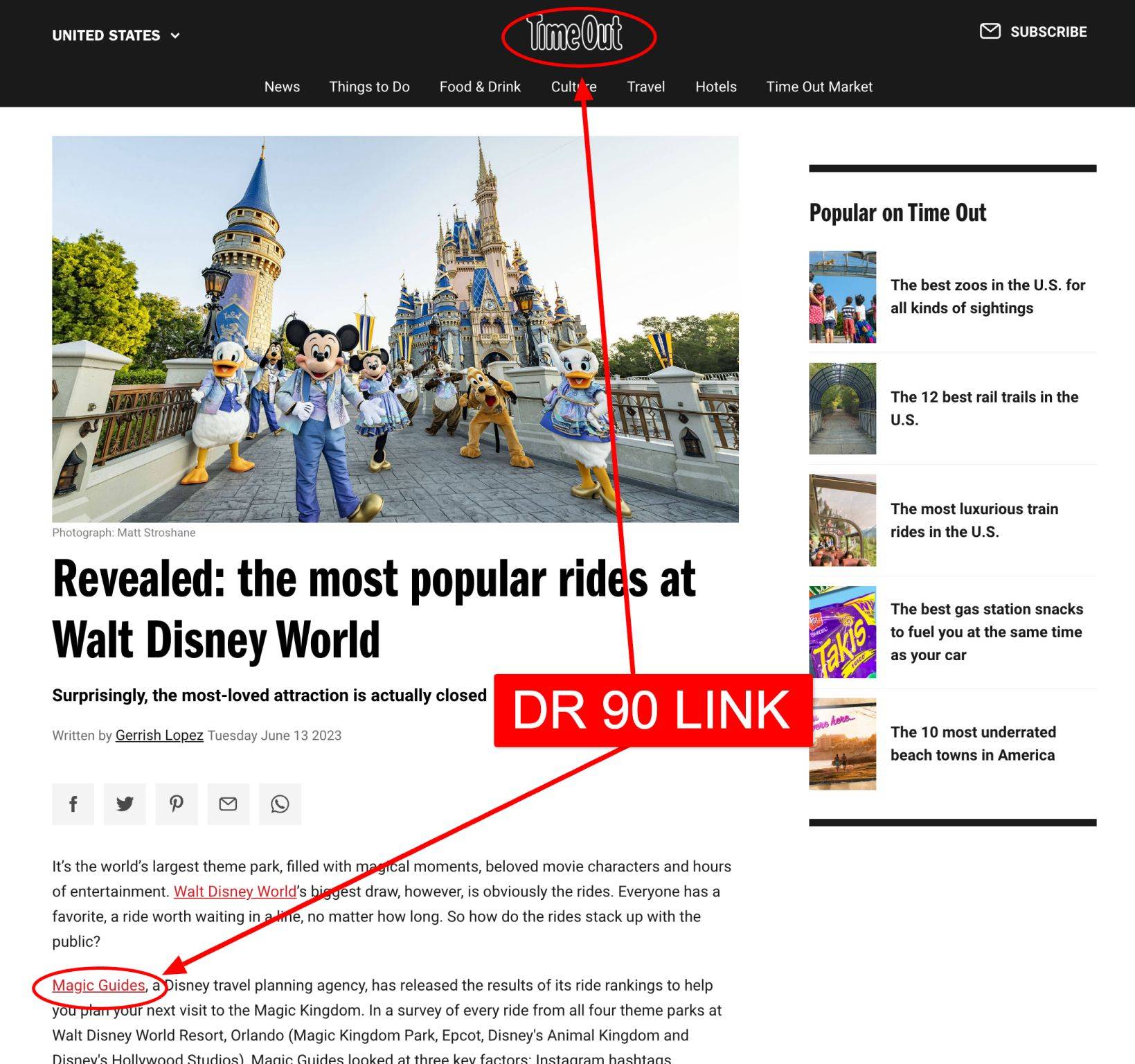 How a "Disney World" campaign got a Search Intelligence travel client 30 backlinks from reputable publications