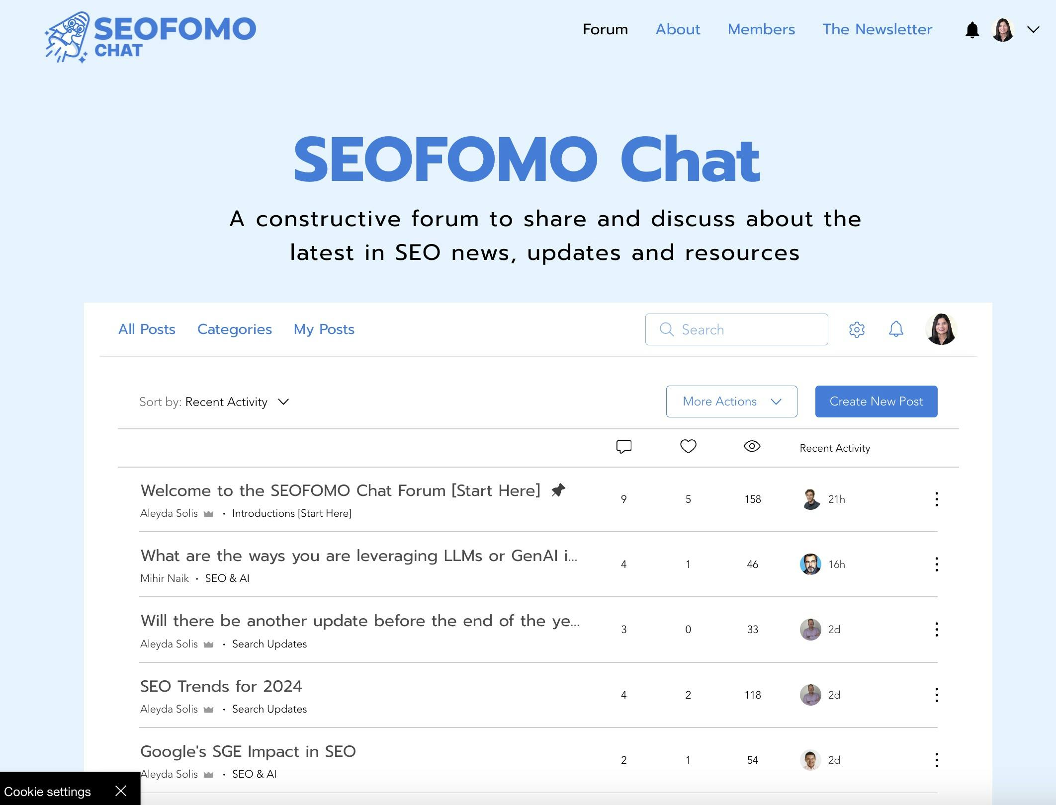 Join the SEOFOMO Chat Forum