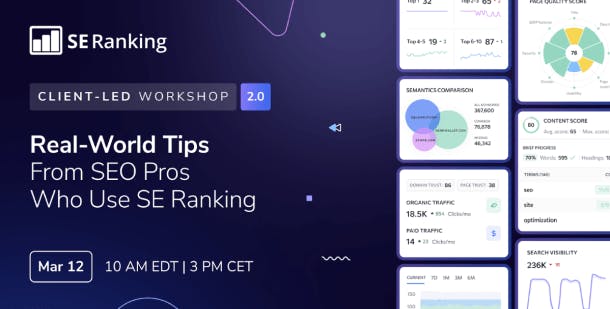 [SEO Workshop] Get Real-World Tips from SE Ranking’s Pro Users