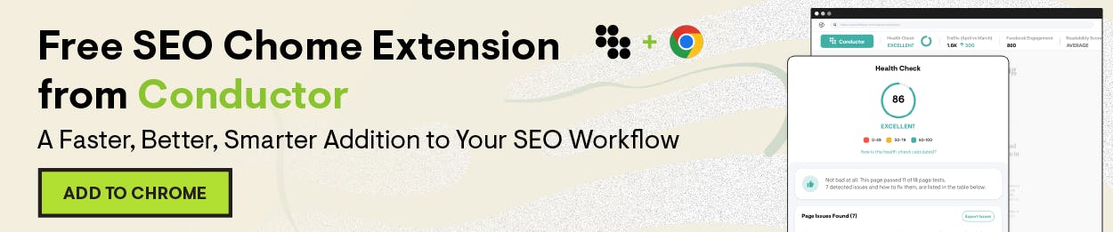 Free SEO Chrome Extension from Conductor