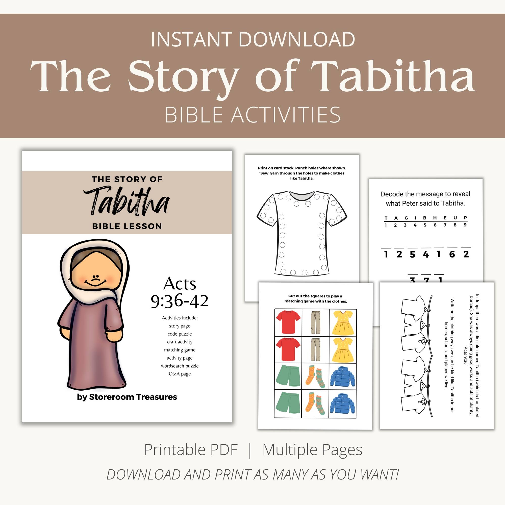 Tabitha Bible Activities
