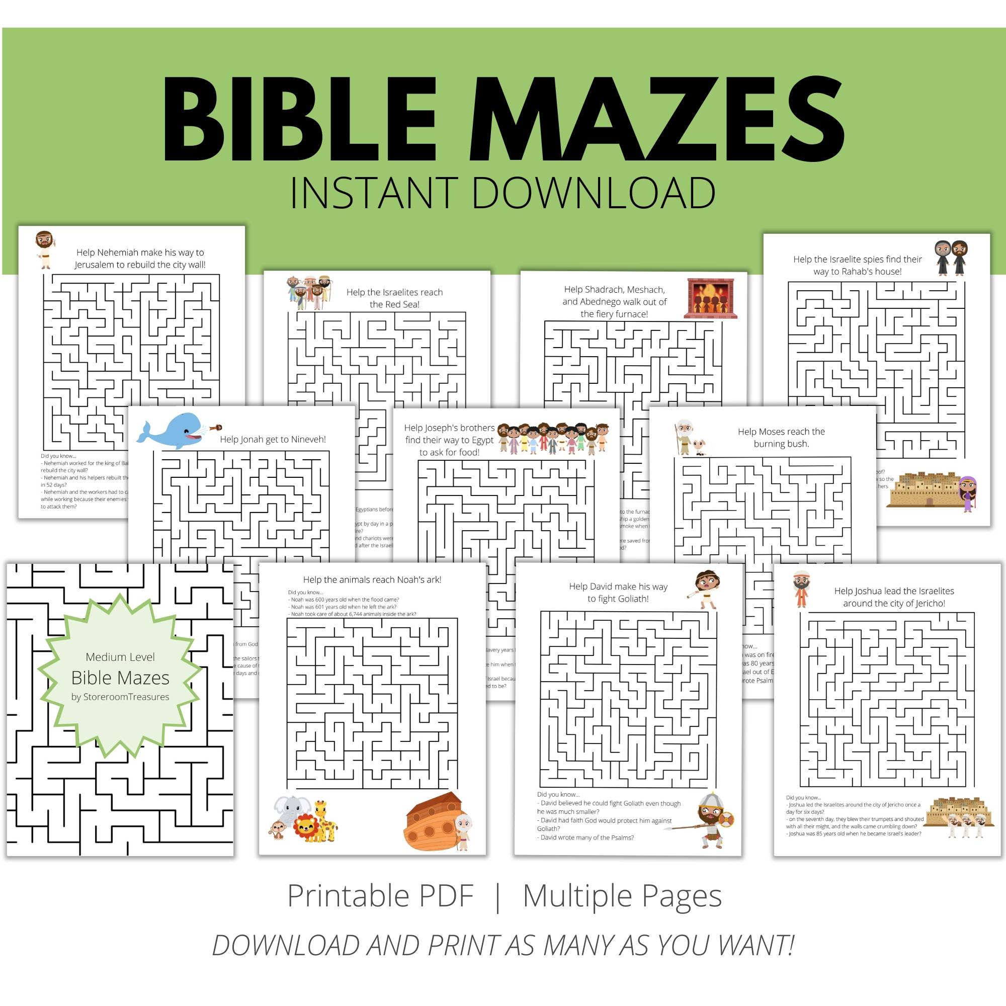 Printable Bible Mazes for Kids