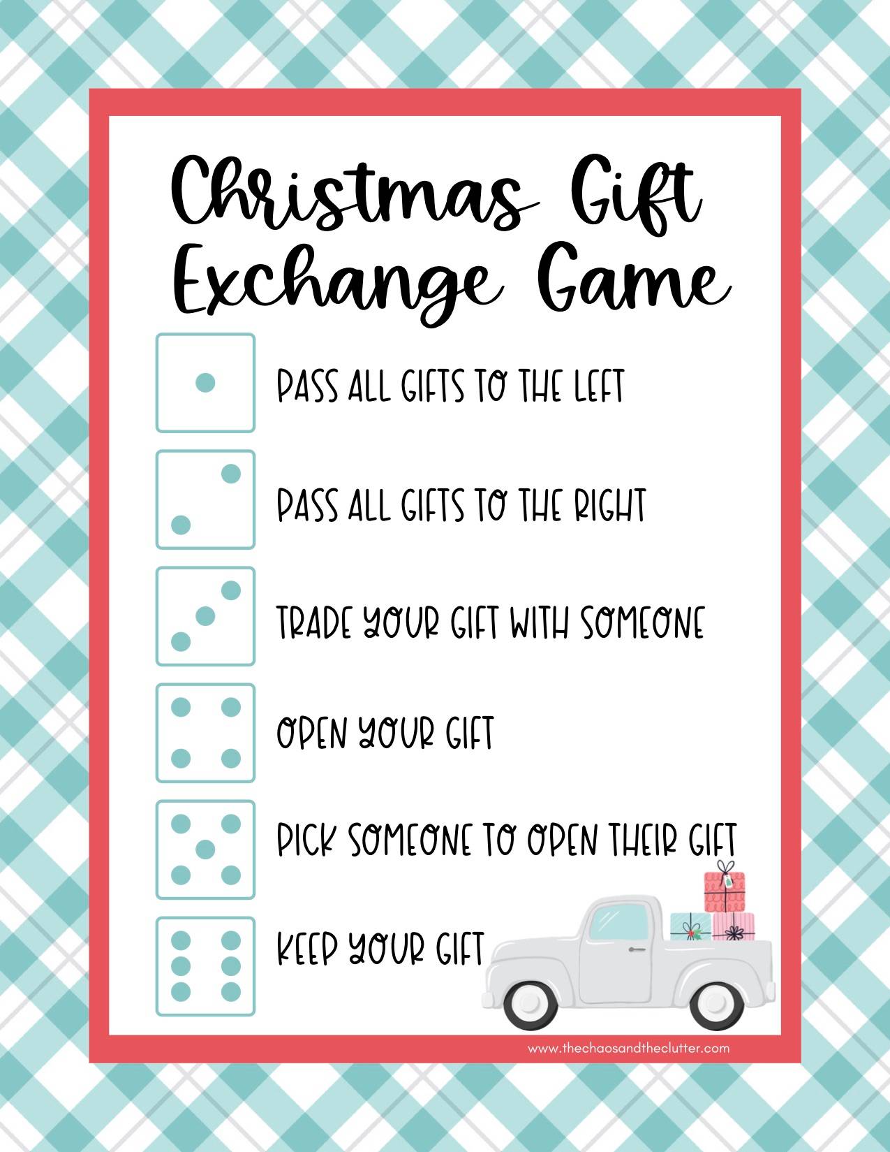 Christmas Dice Gift Exchange