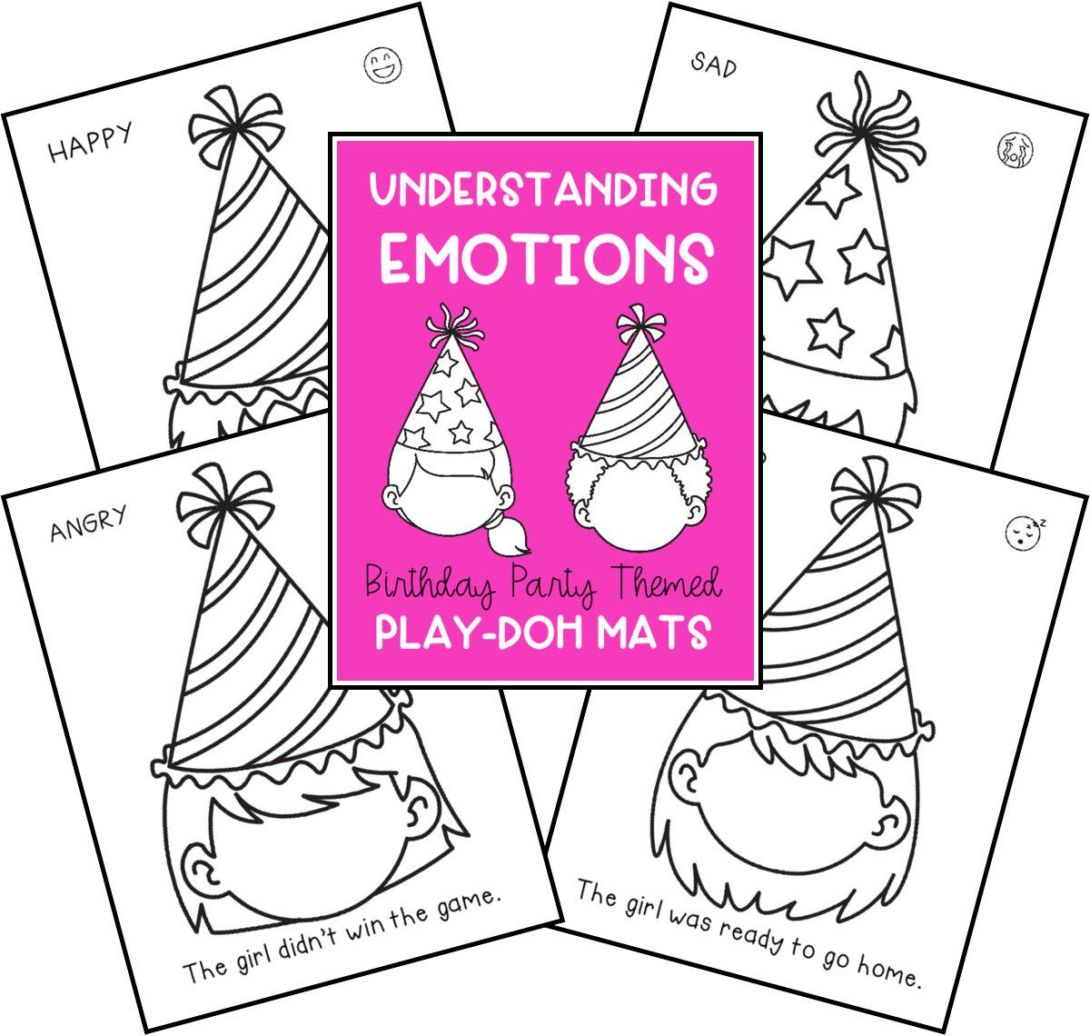 Birthday Emotions Playdough Mats
