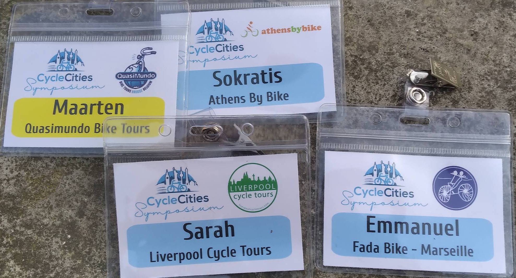 Cycle Cities Symposium Printed Badges