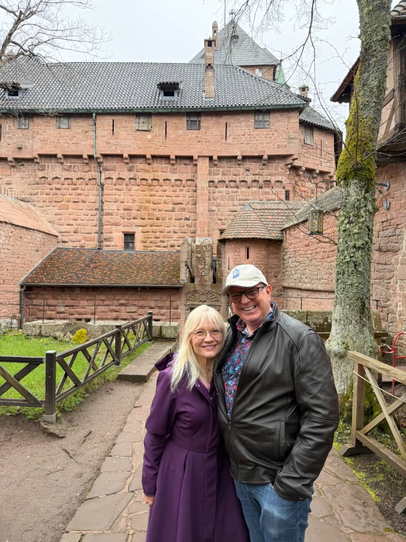 April and Guy Harris at the Chateau de Haut-Keunigsbourg