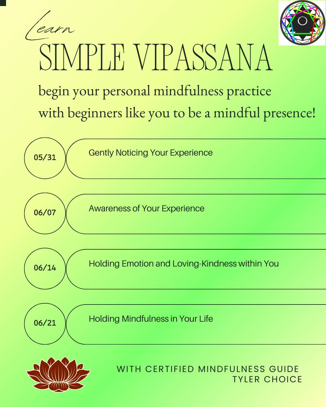 Simple Vipassana Course - May 31st