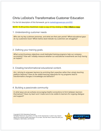 Chris LoDolce's transformative customer education