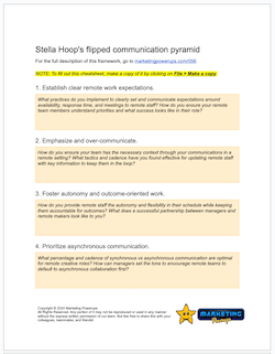 Stella Garber's flipped communication pyramid