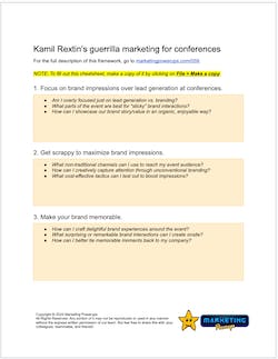 Kamil Rextin’s guerrilla marketing for conferences