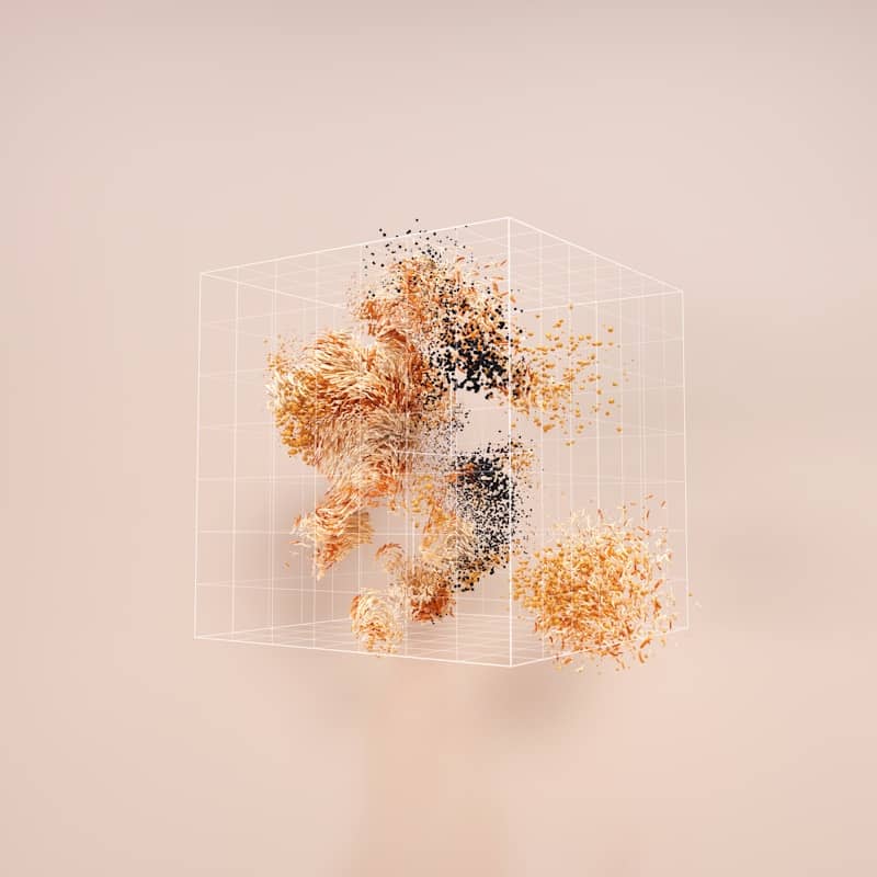 a bunch of different colored objects on a white surface