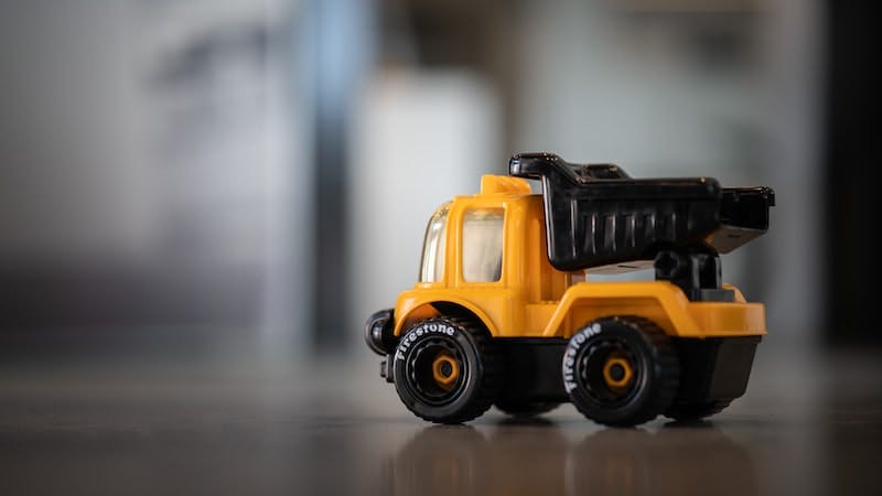 yellow and black truck toy