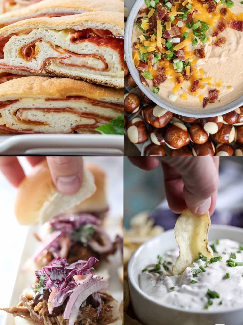 four delicious recipes for the Super Bowl.