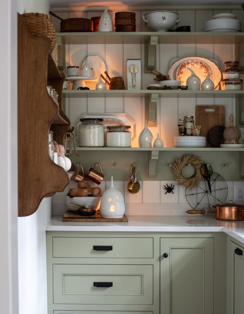 Get ready to transform your kitchen into a haunted haven with this spooktacular Halloween decor idea! From eerie ghosts to enchanting fall touches, your pantry will be the talk of the town. Embrace the magic of the season and add a touch of mystery to your kitchen space. #Halloween #Decorating #FallDecor #PantryDecor #KitchenInspo #SpookyChic