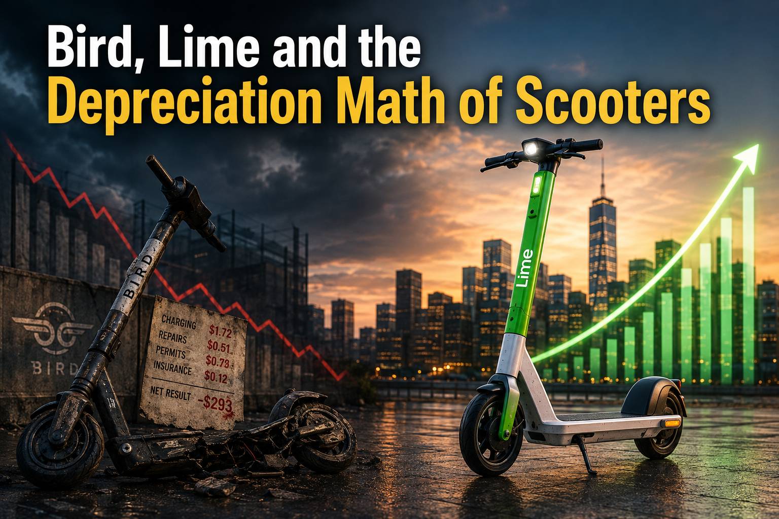 Bird, Lime and the Depreciation Math of Scooters