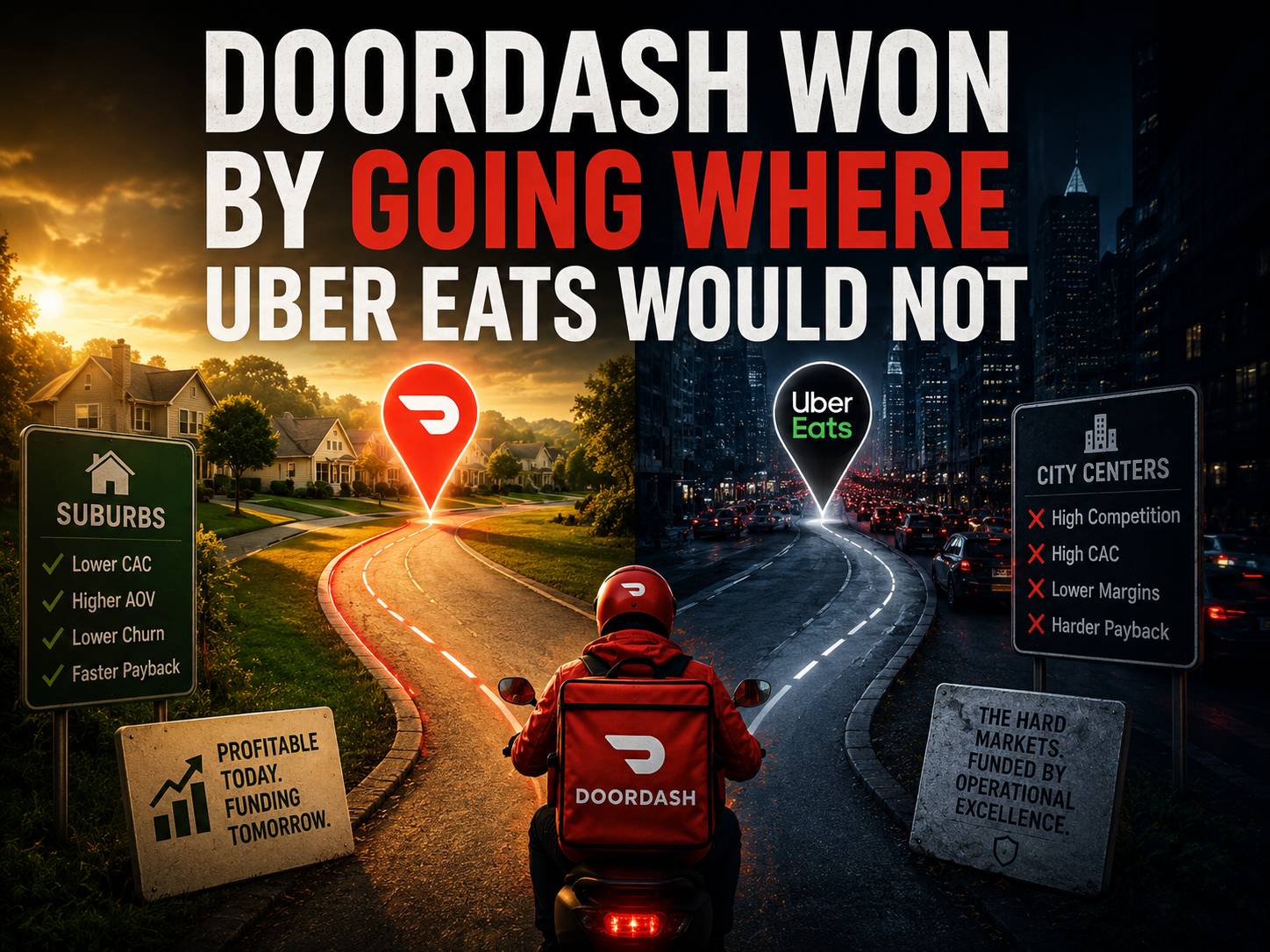 DoorDash Won by Going Where Uber Eats Would Not