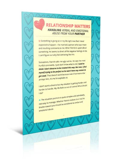 Relationship Matters Guide: Handling Verbal and Emotional Abuse from Your Partner
