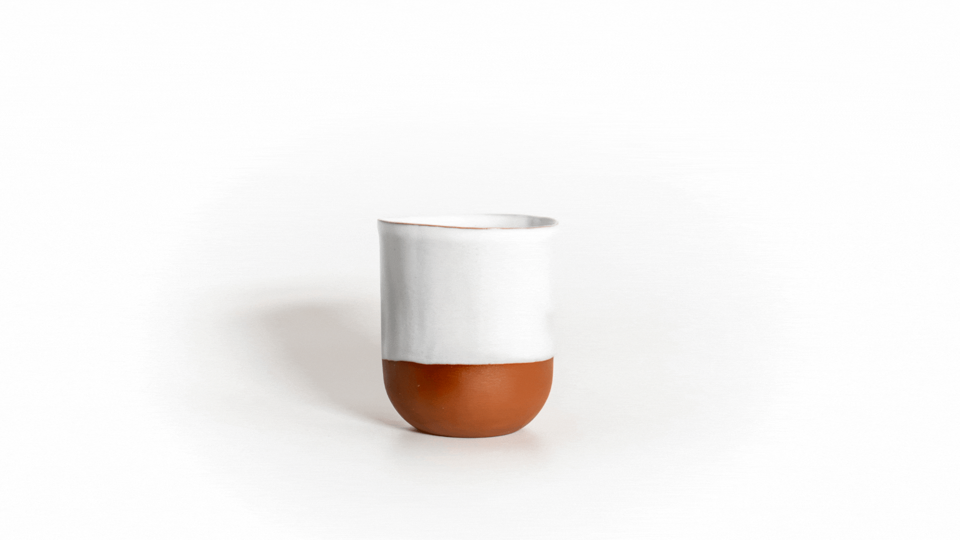 Ceramic cup made from waste clay from London's construction sites