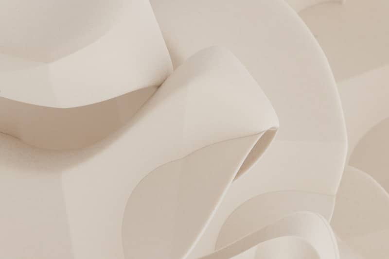 A close up view of a white wall