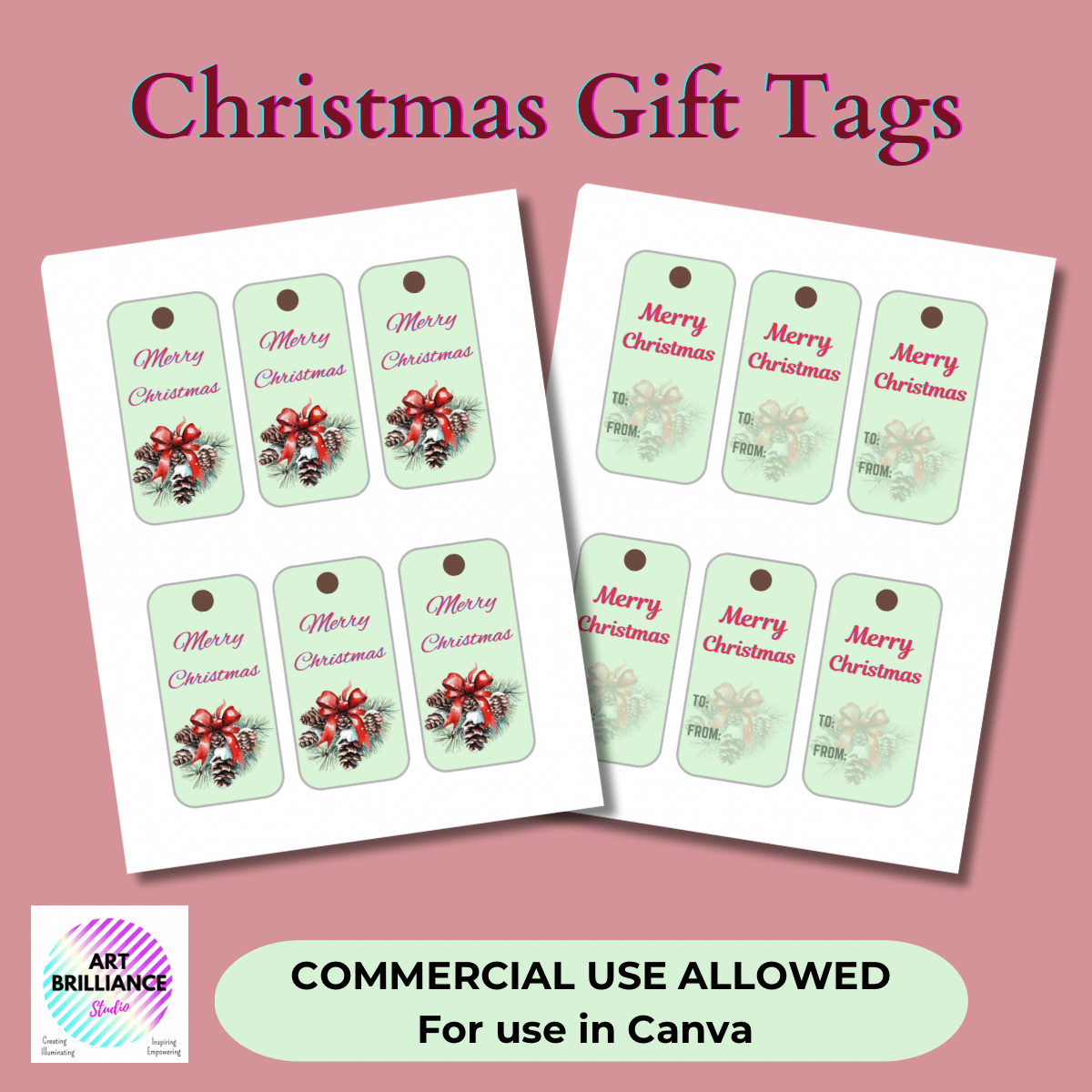 Christmas Gift Tags- PLR