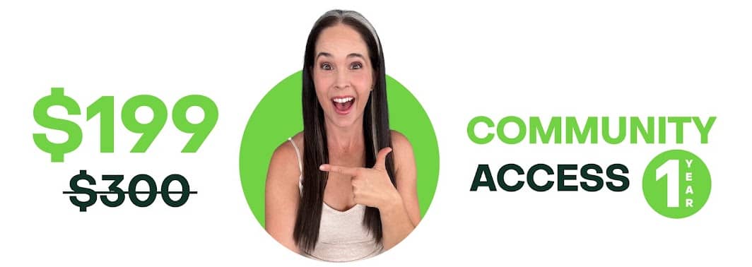 $199 instead of $300 — one year of Community access (placeholder, replace with the price graphic)