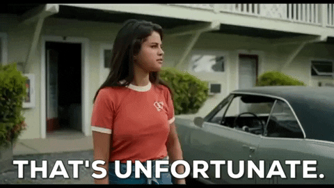 Selena Gomes 'that's unfortunate' giphy