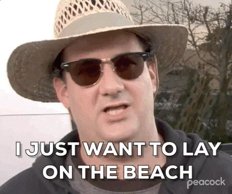 I just want to lay on the beach and eat hotdogs giphy