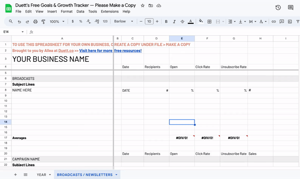 Gif of Goals and Growth Tracker
