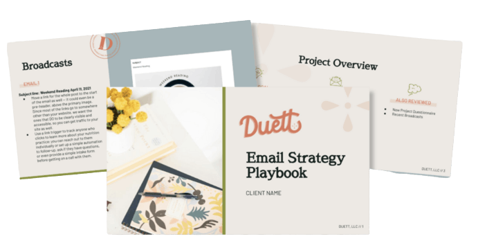 Email strategy playbook mockup