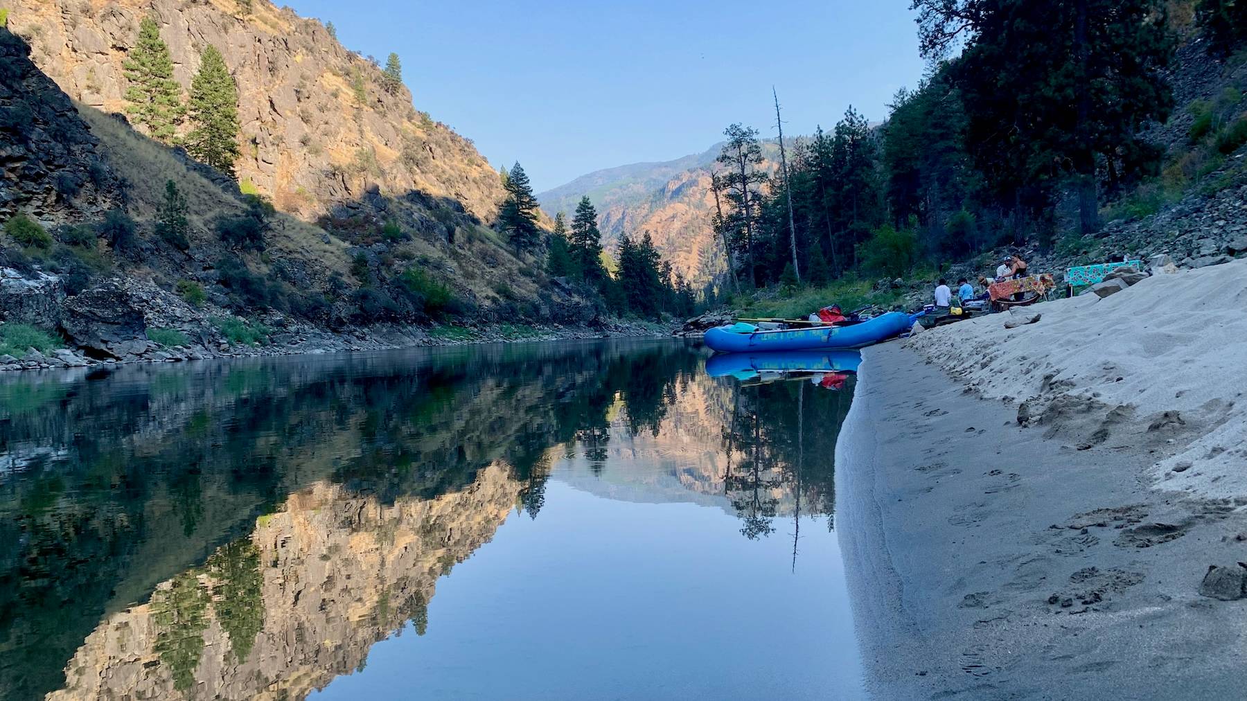 Pre-Dinner Scene from our first camp of the Salmon River Slowdown