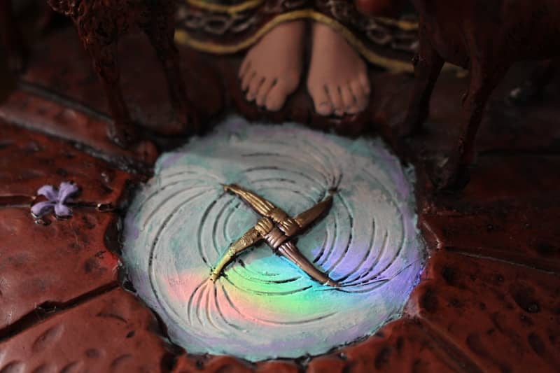 a toy airplane sitting on top of a floor