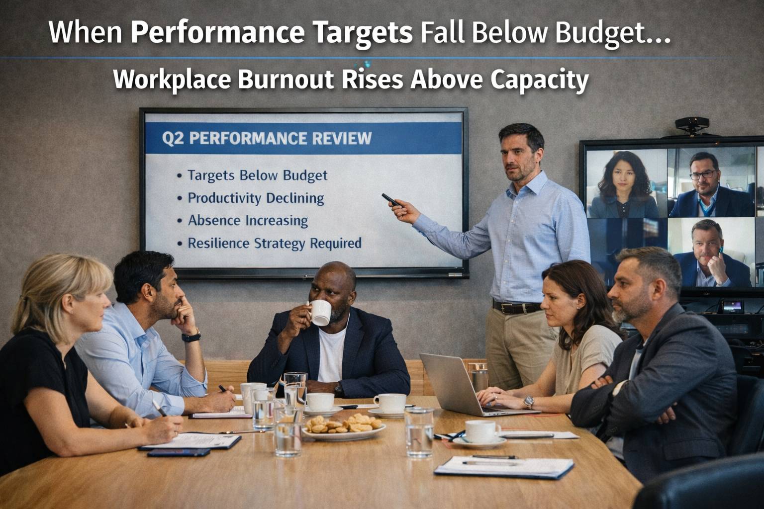 Workplace burnout among managers during performance targets meeting below budget