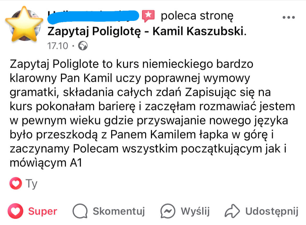 Opinia kursanta