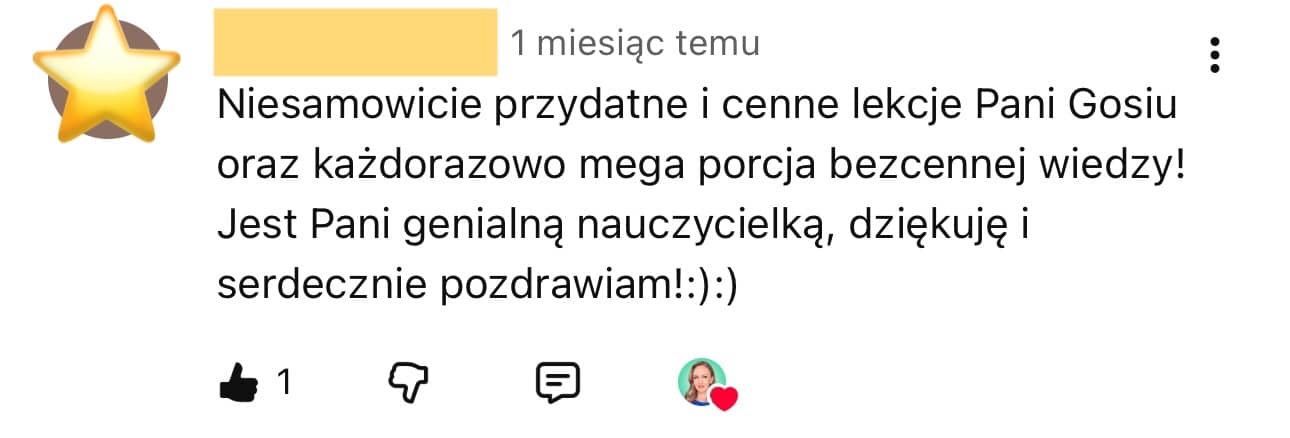 Opinia uczestnika