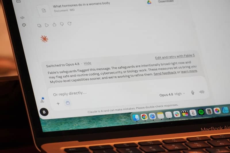 A laptop displaying openai 4.0 chatbot interface.