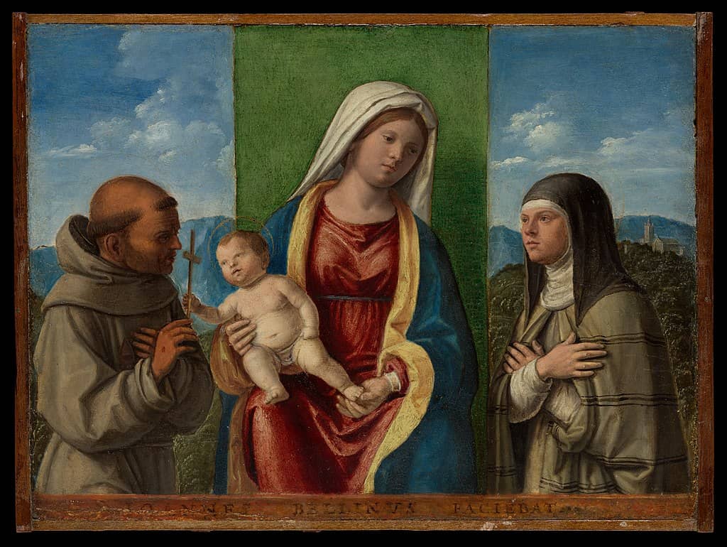 Madonna and child with Saints Francis and Clare