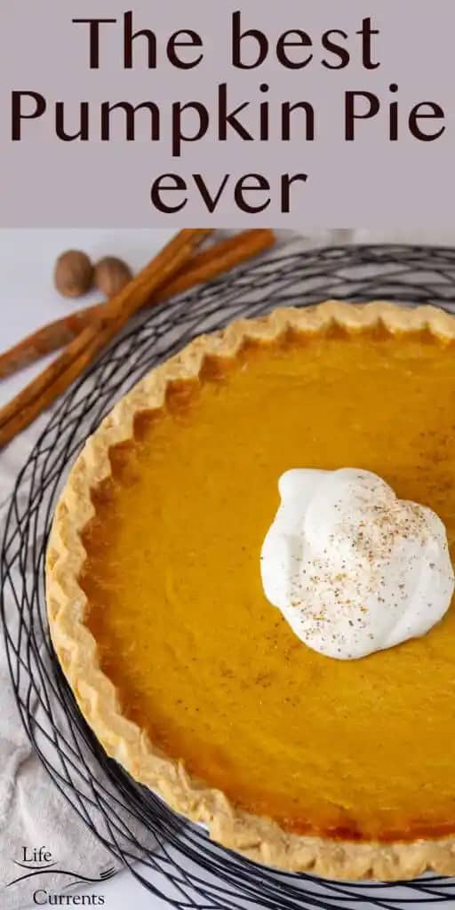 A whole pumpkin pie.