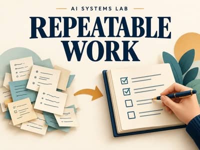 Repeatable work: scattered notes become a reviewed checklist.