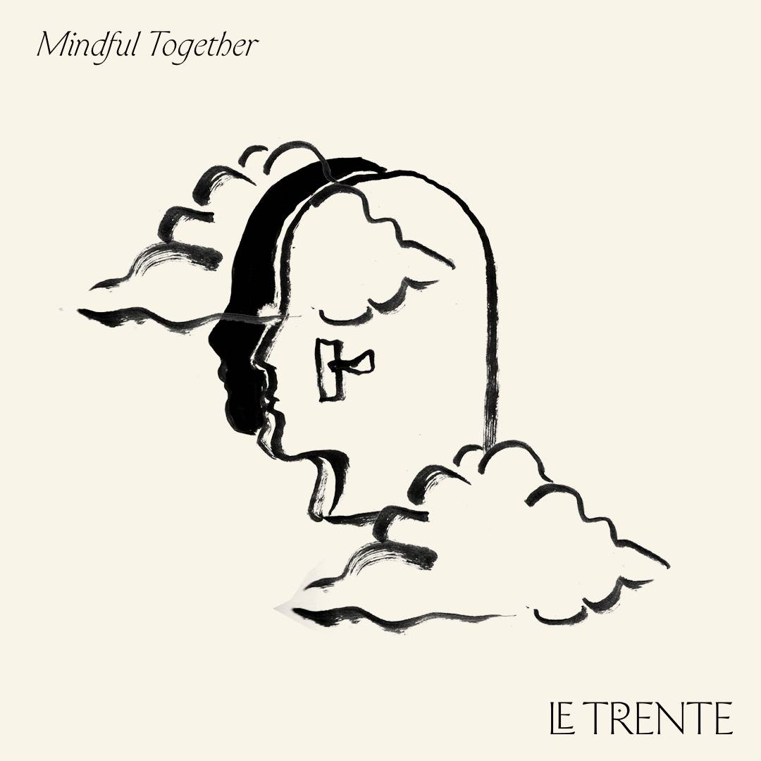 an illustration of a head, with a key, in between two clouds