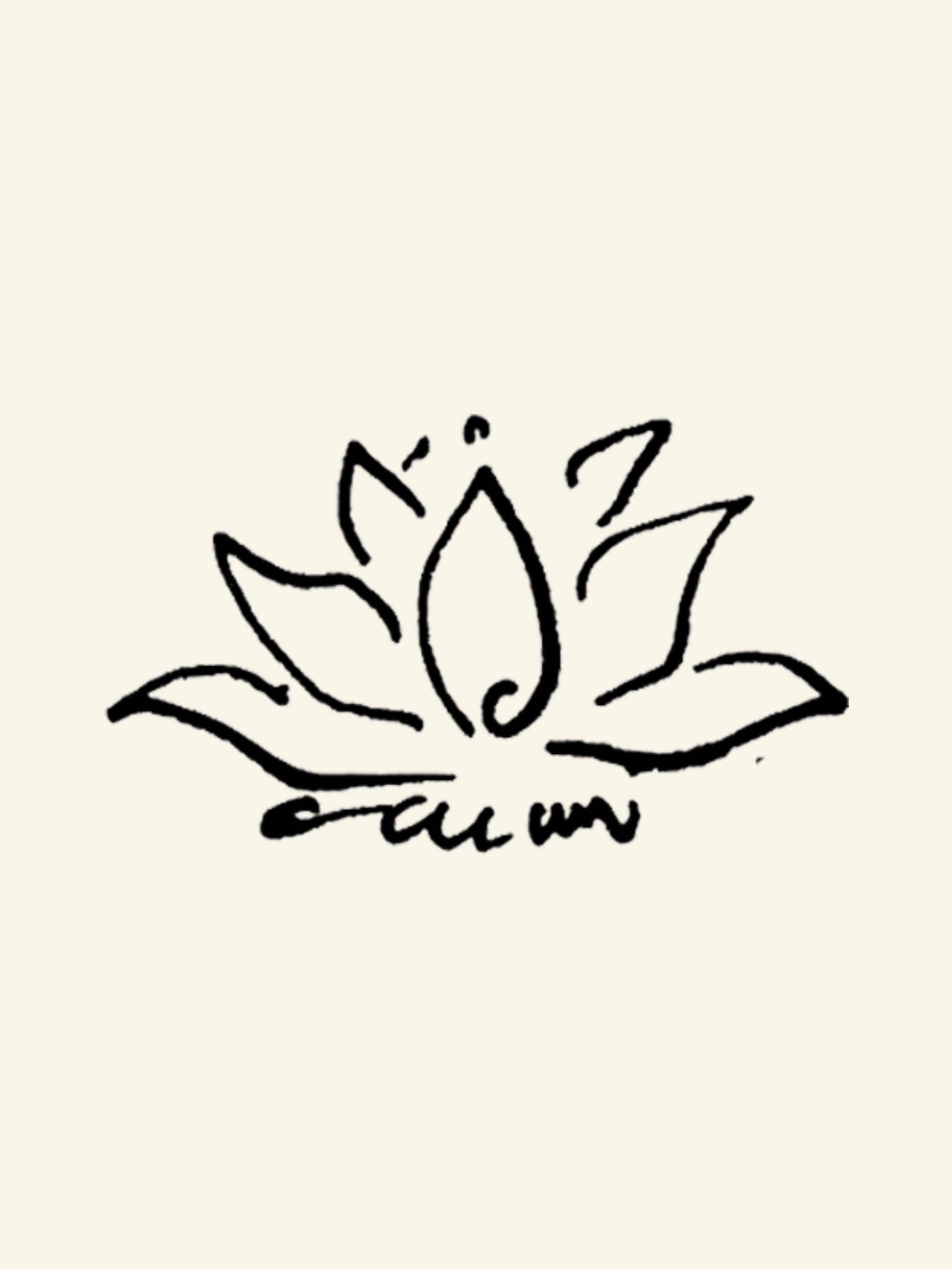 A simple illustration of a flowering lotus