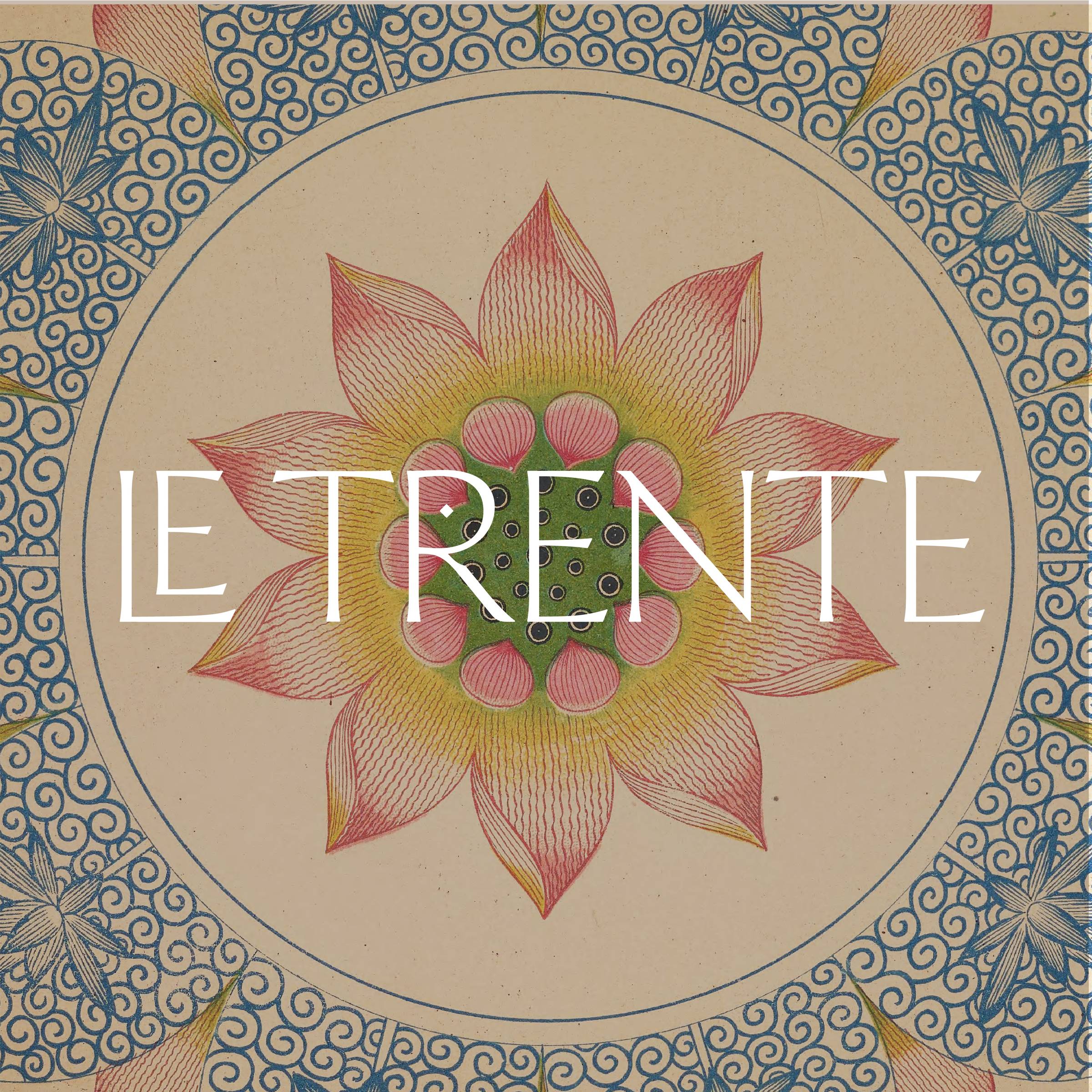 A mandala flower with Le Trente's logo (Le Trente is a social learning studio and community of practice)