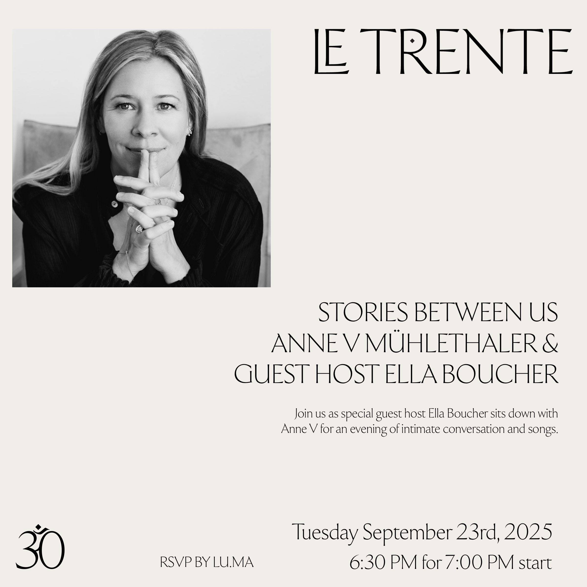 an invitation to Le Trente salon 