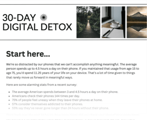 30-day Digital Detox Guide