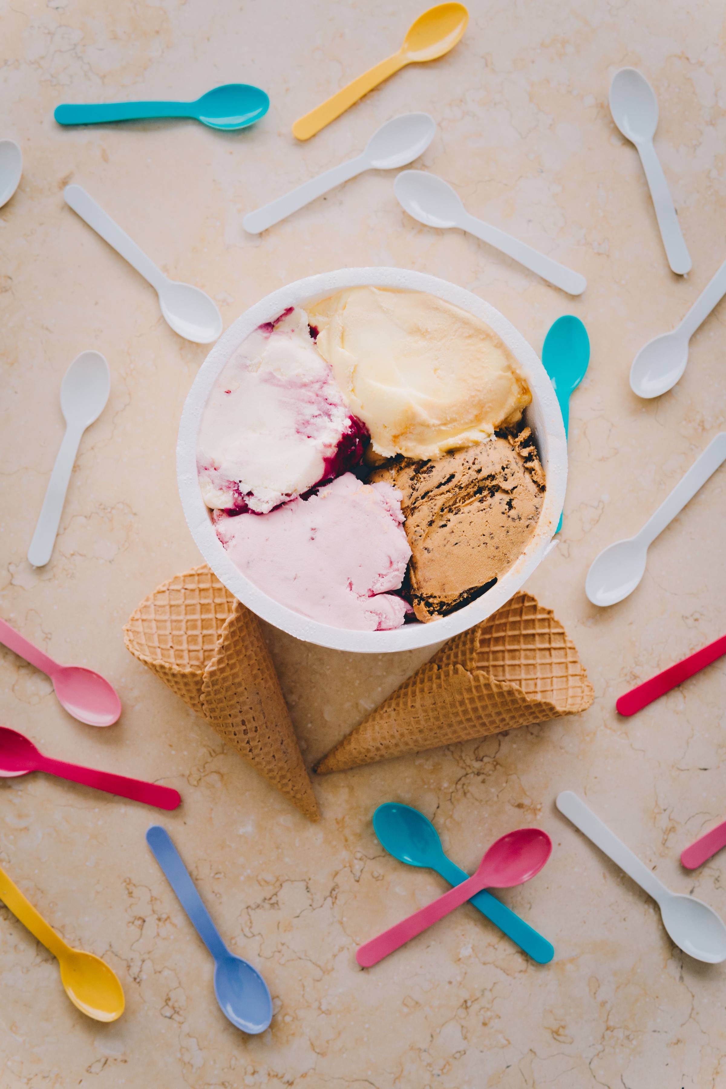 Ice Cream and Spoons. Photo: Nick Mayer
