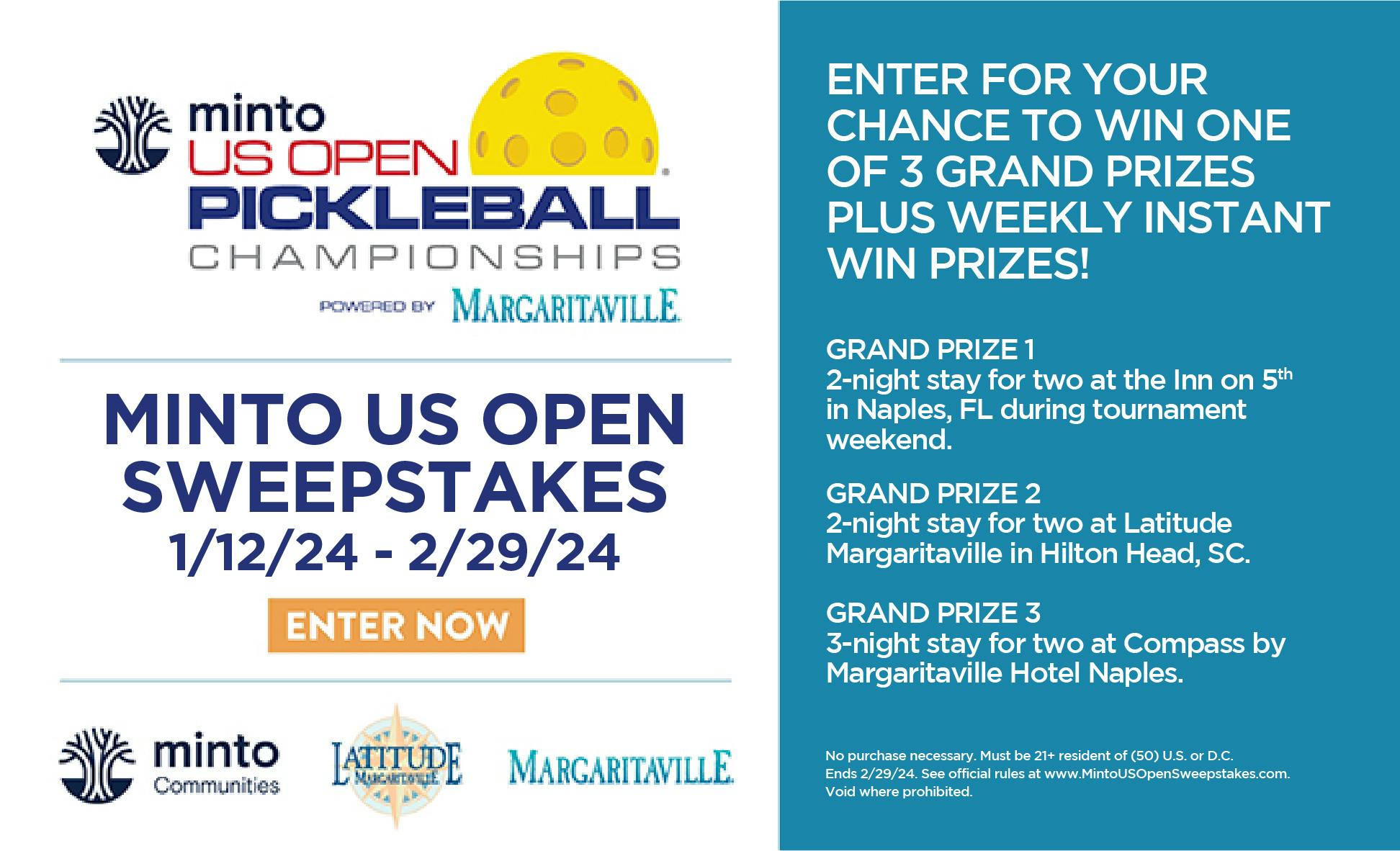 US Open Pickleball Championships Sweepstakes