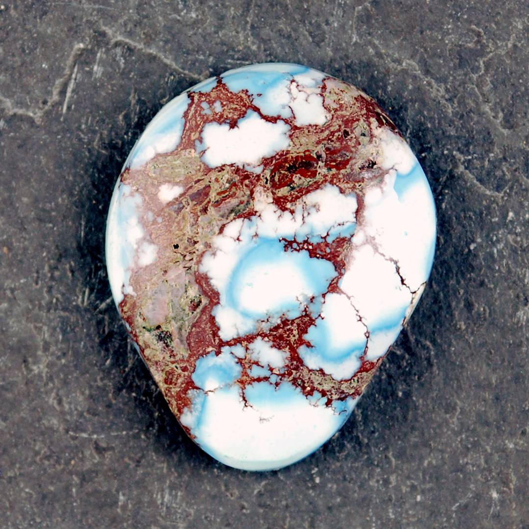 One Russian turquoise cabochon
