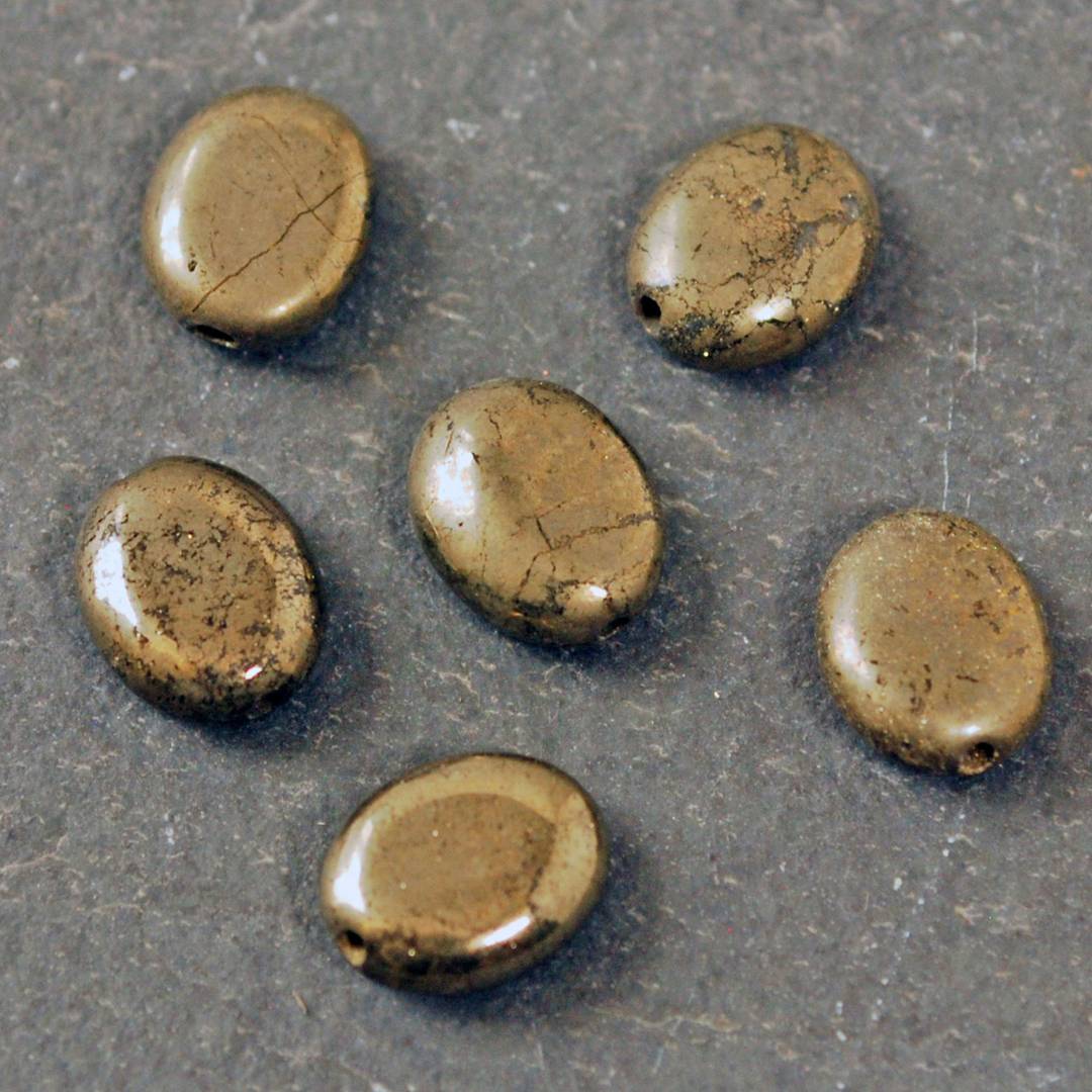 group of pyrite beads