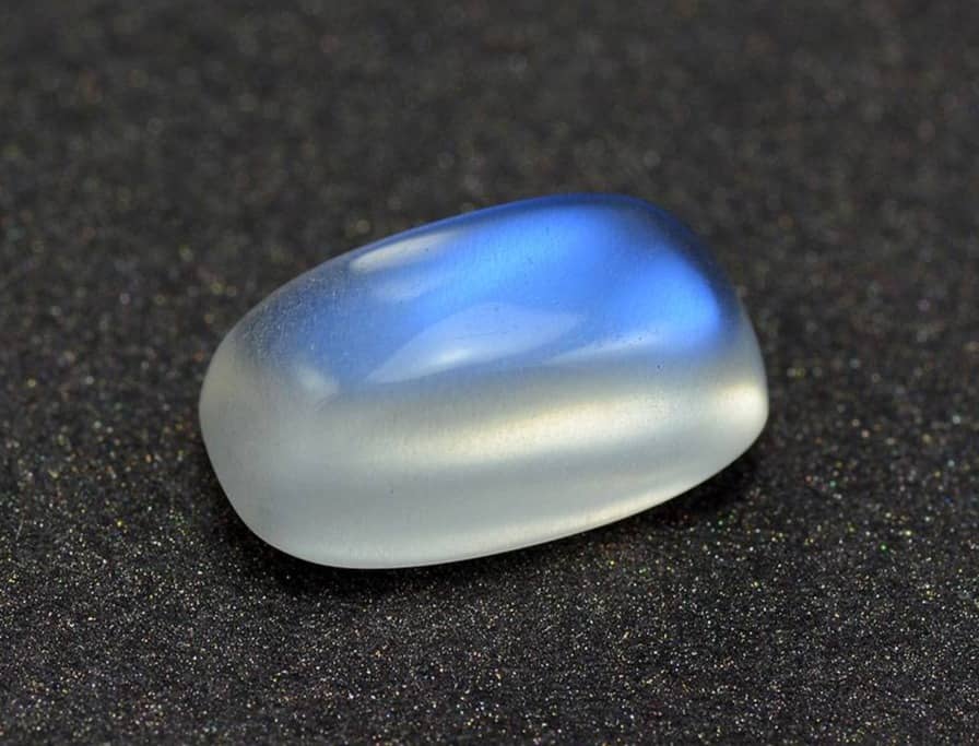 Natural polished moonstone cabochon